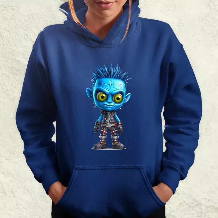 Kék punk srác v1 női pulóver