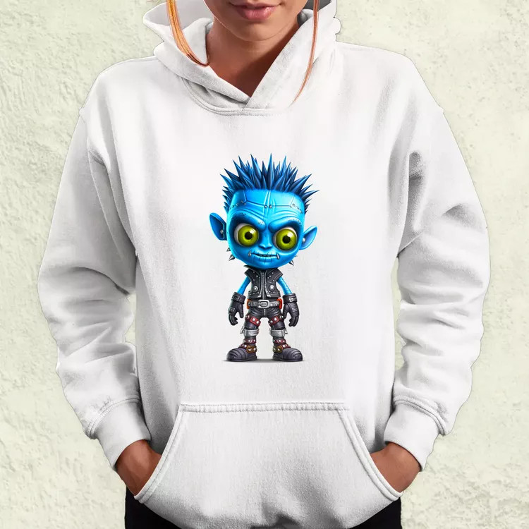 Kék punk srác v1 női pulóver