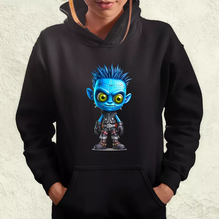 Kék punk srác v1 női pulóver