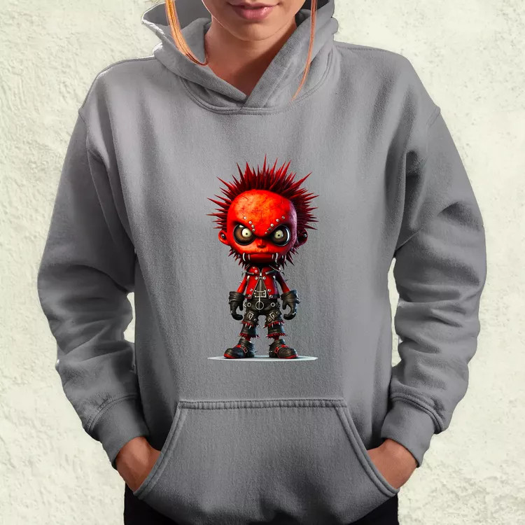 Piros punk srác v1 női pulóver