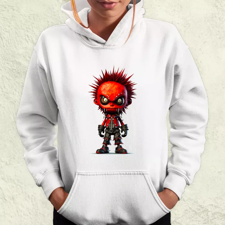 Piros punk srác v1 női pulóver