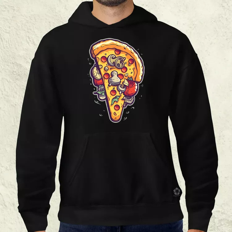 Pizzaszelet v1 férfi pulóver