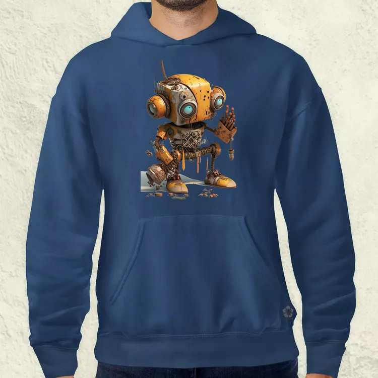 Rozsdás robot kölyök v1 férfi pulóver