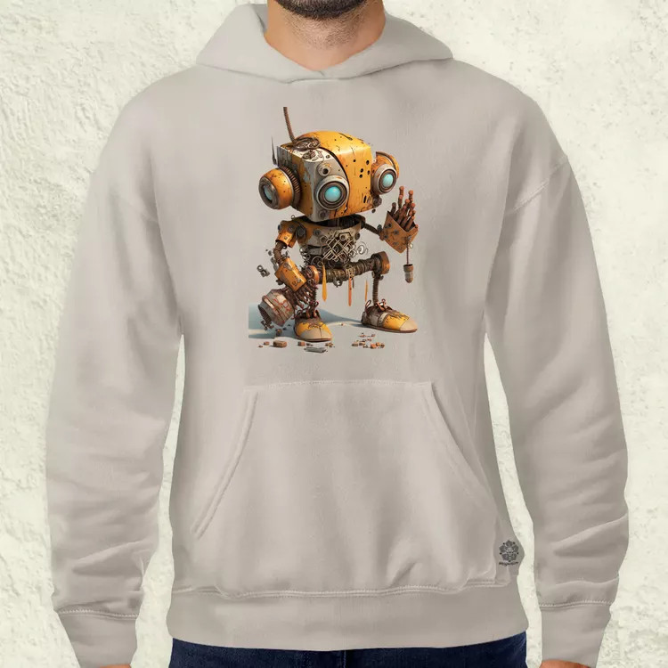 Rozsdás robot kölyök v1 férfi pulóver