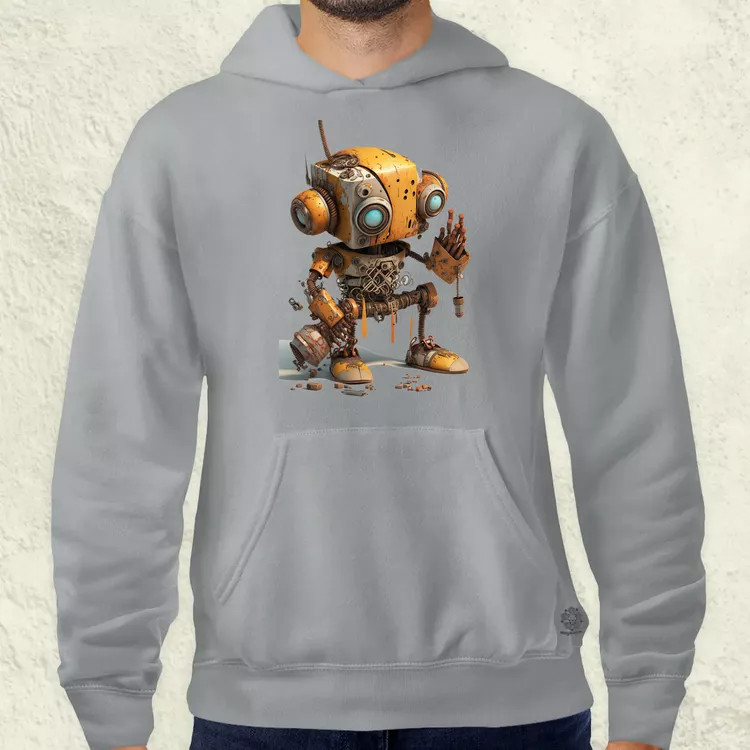 Rozsdás robot kölyök v1 férfi pulóver