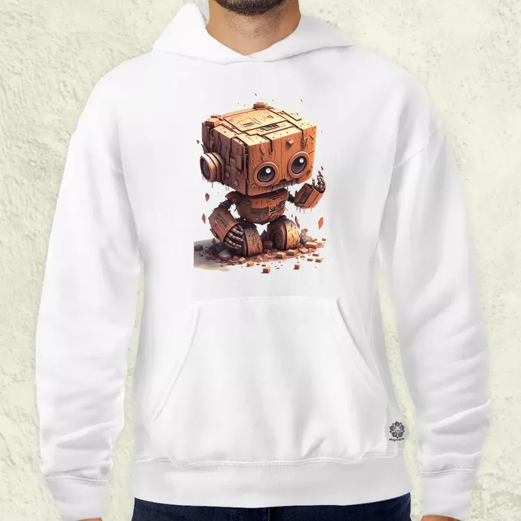 Rozsdás robot kölyök v2 férfi pulóver