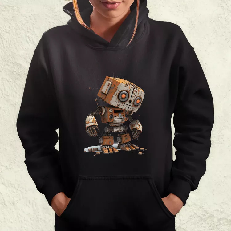 Rozsdás robot kölyök v3 női pulóver