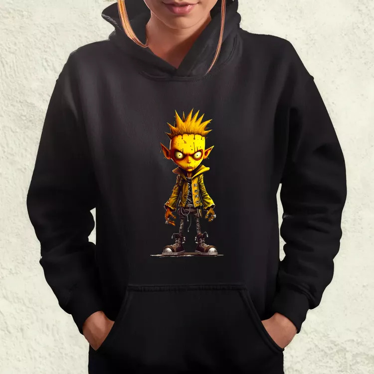 Sárga punk srác v1 női pulóver
