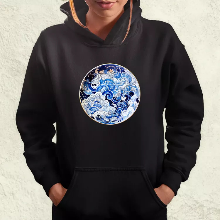 Japán népi porcelán v1 női pulóver