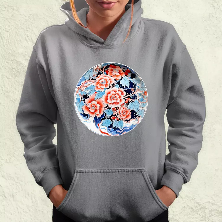 Japán népi porcelán v2 női pulóver