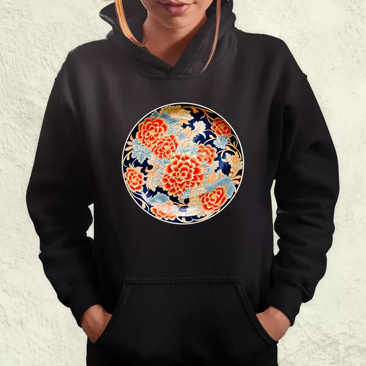 Japán népi porcelán v3 női pulóver