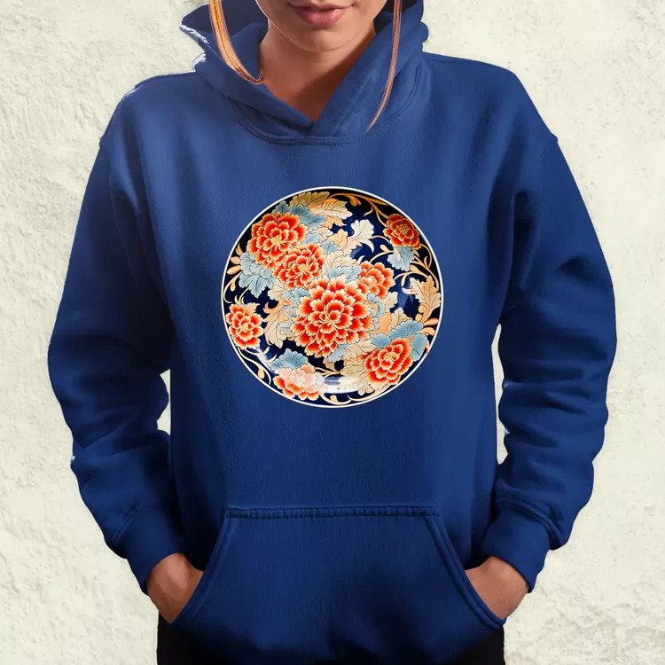 Japán népi porcelán v3 női pulóver