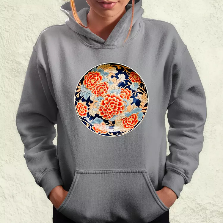 Japán népi porcelán v3 női pulóver
