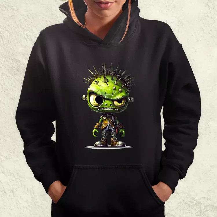Zöld punk srác v1 női pulóver
