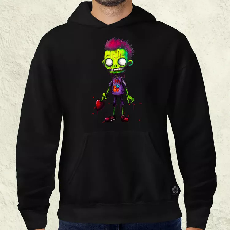 Zöld zombi v1 férfi pulóver