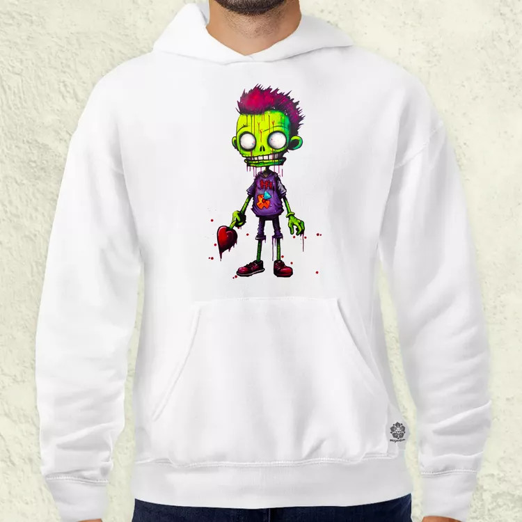 Zöld zombi v1 férfi pulóver