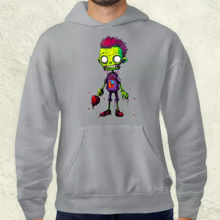 Zöld zombi v1 férfi pulóver