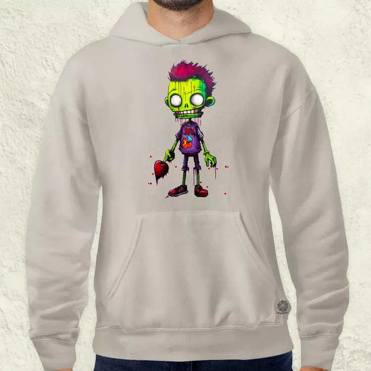 Zöld zombi v1 férfi pulóver