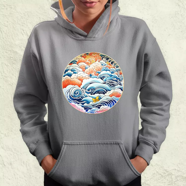 Japán népi porcelán v5 női pulóver