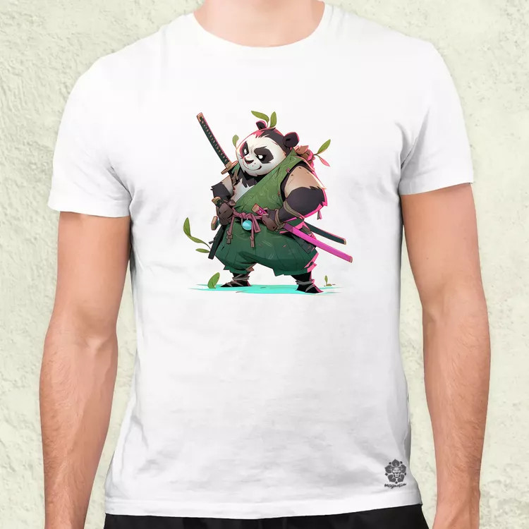 Chibi panda szamuráj v1 férfi póló