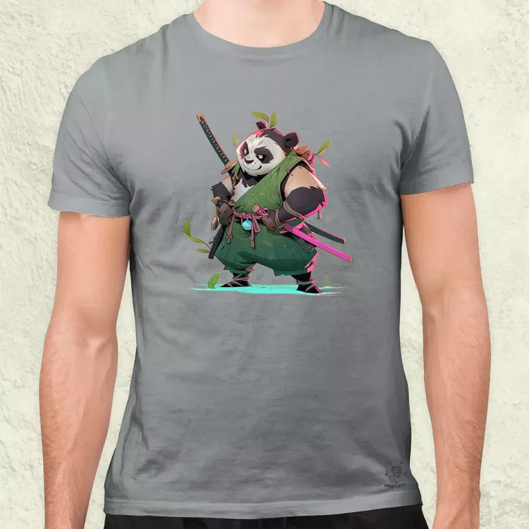 Chibi panda szamuráj v1 férfi póló
