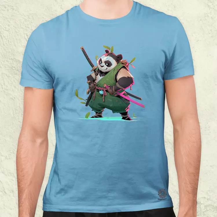 Chibi panda szamuráj v1 férfi póló