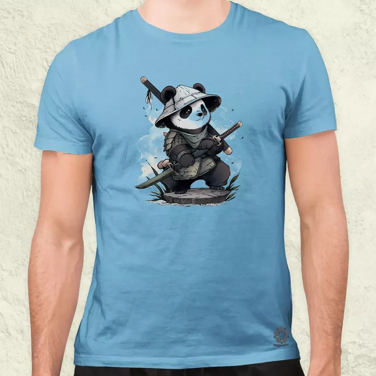 Chibi panda szamuráj v3 férfi póló