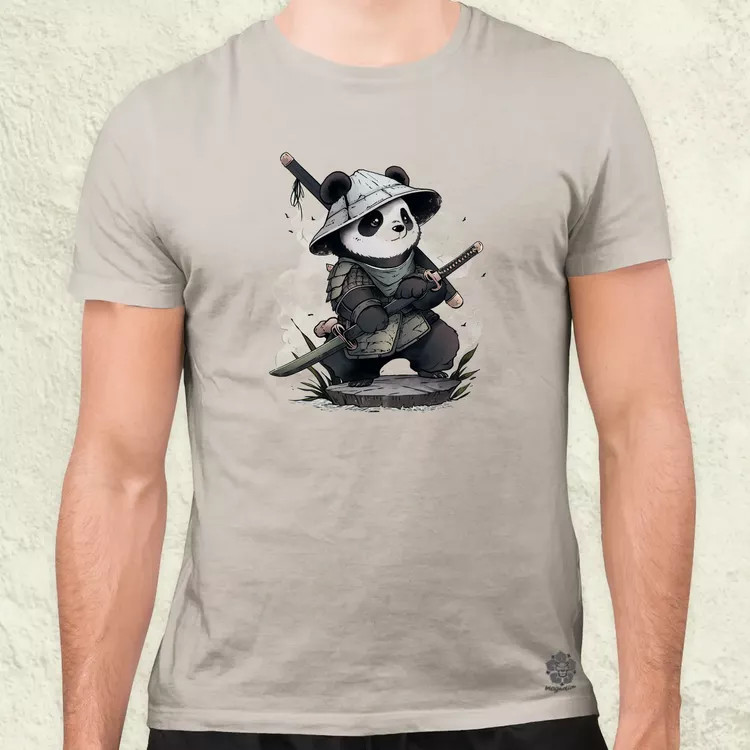 Chibi panda szamuráj v3 férfi póló