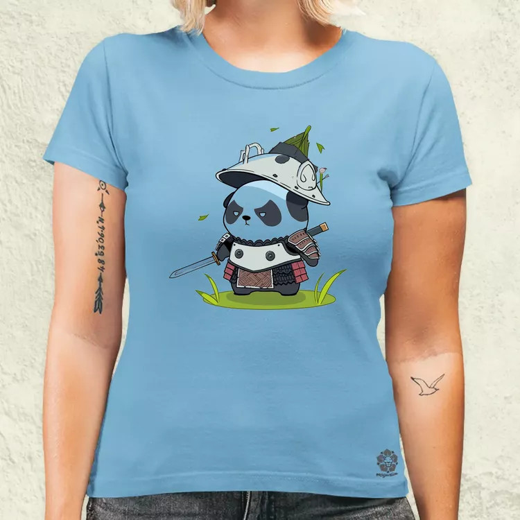 Chibi panda szamuráj v5 női póló