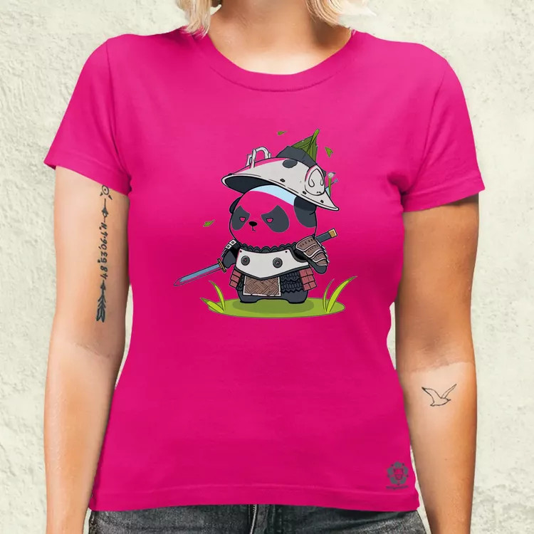 Chibi panda szamuráj v5 női póló