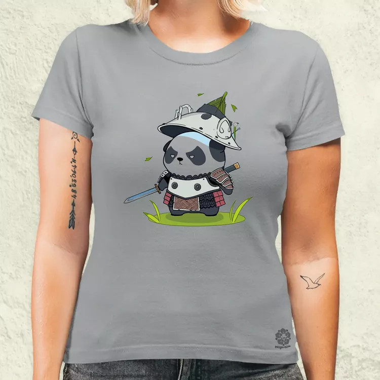 Chibi panda szamuráj v5 női póló