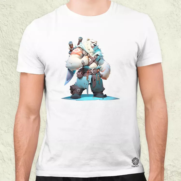 Chibi szamuráj jegesmedve v1 férfi póló