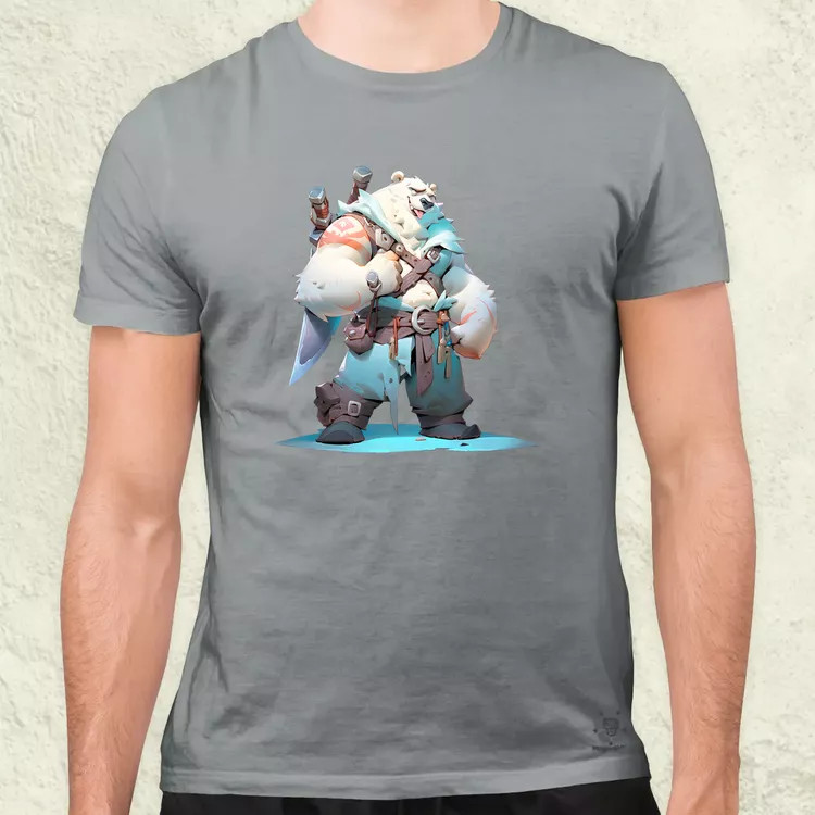 Chibi szamuráj jegesmedve v1 férfi póló