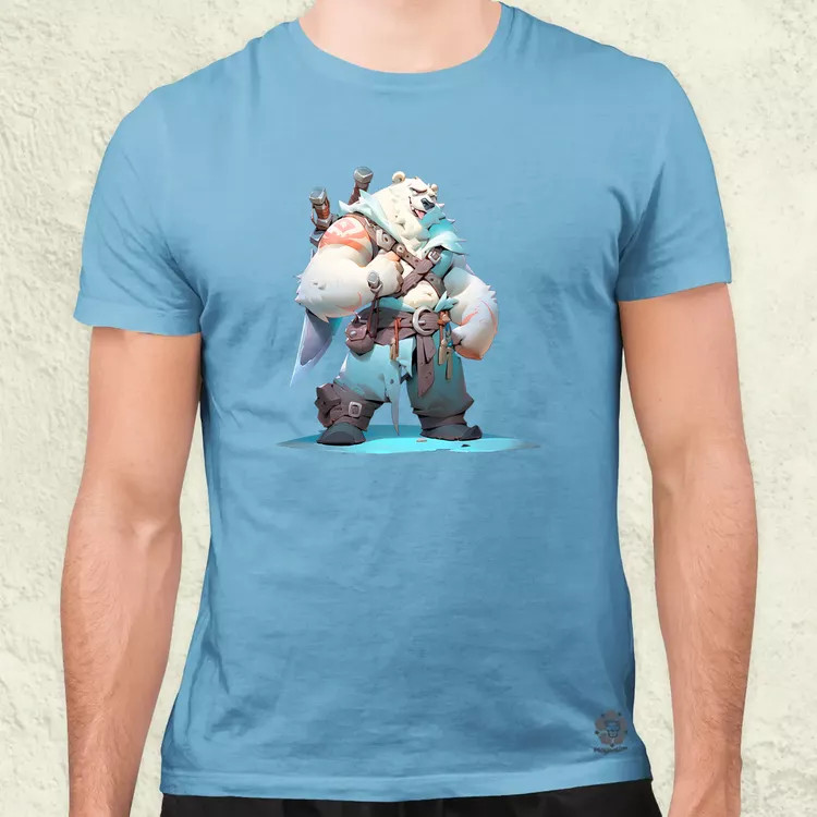 Chibi szamuráj jegesmedve v1 férfi póló