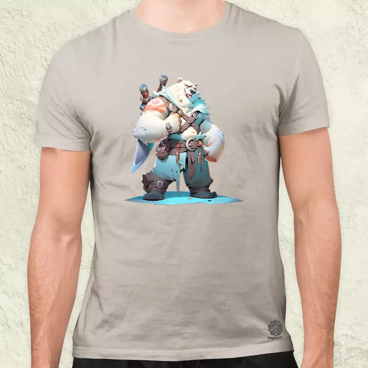 Chibi szamuráj jegesmedve v1 férfi póló