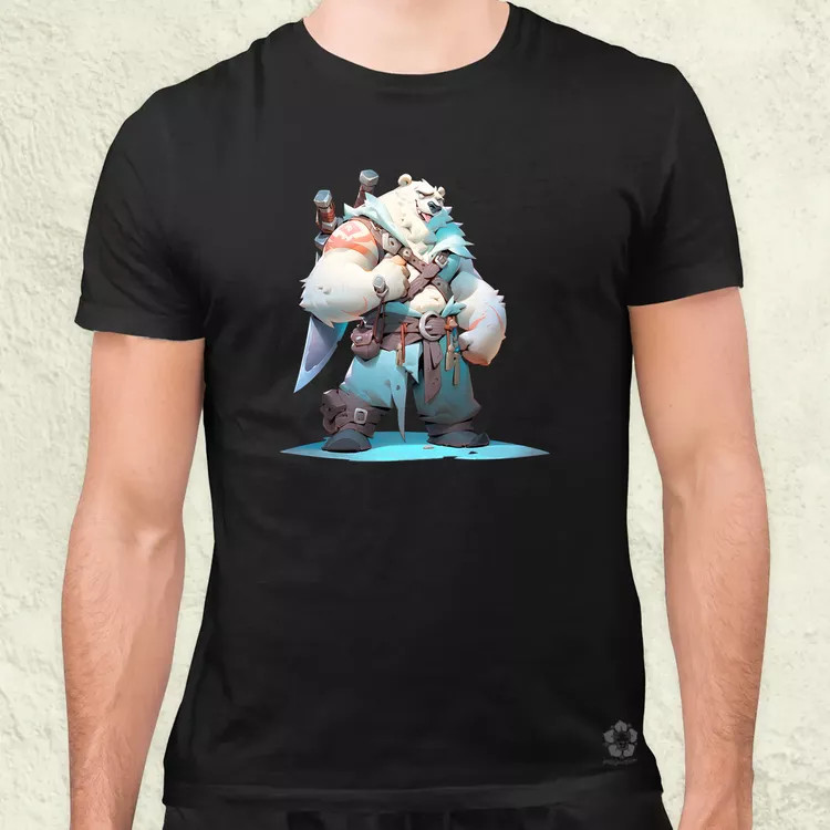 Chibi szamuráj jegesmedve v1 férfi póló