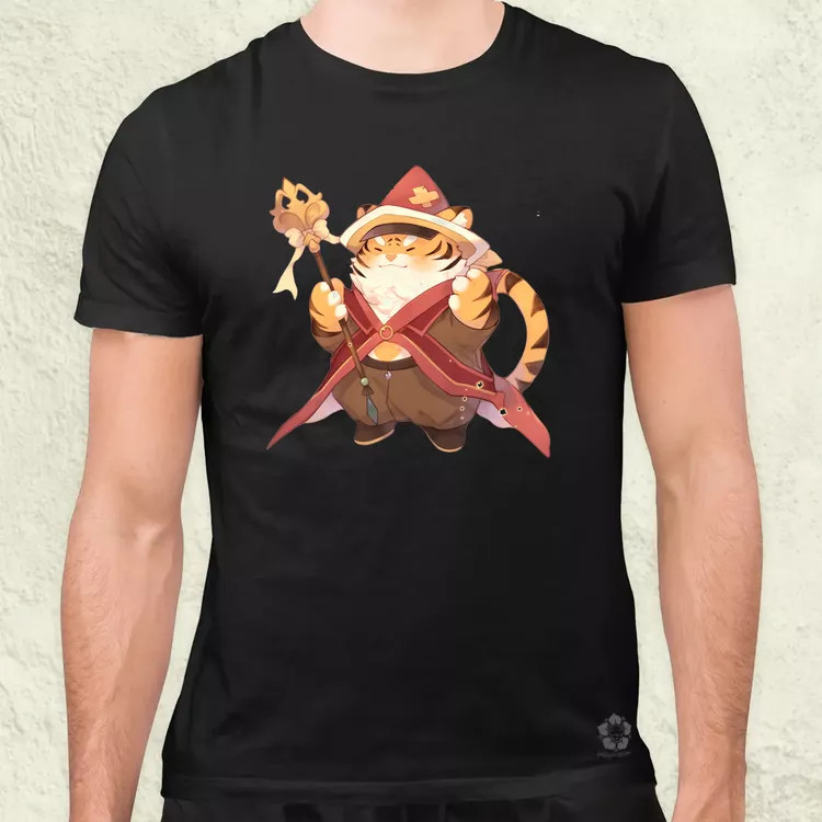 Chibi tigris varázsló v3 férfi póló