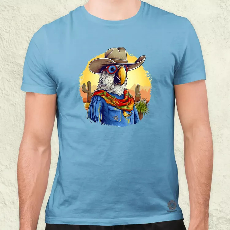Cowboy papagáj v1 férfi póló