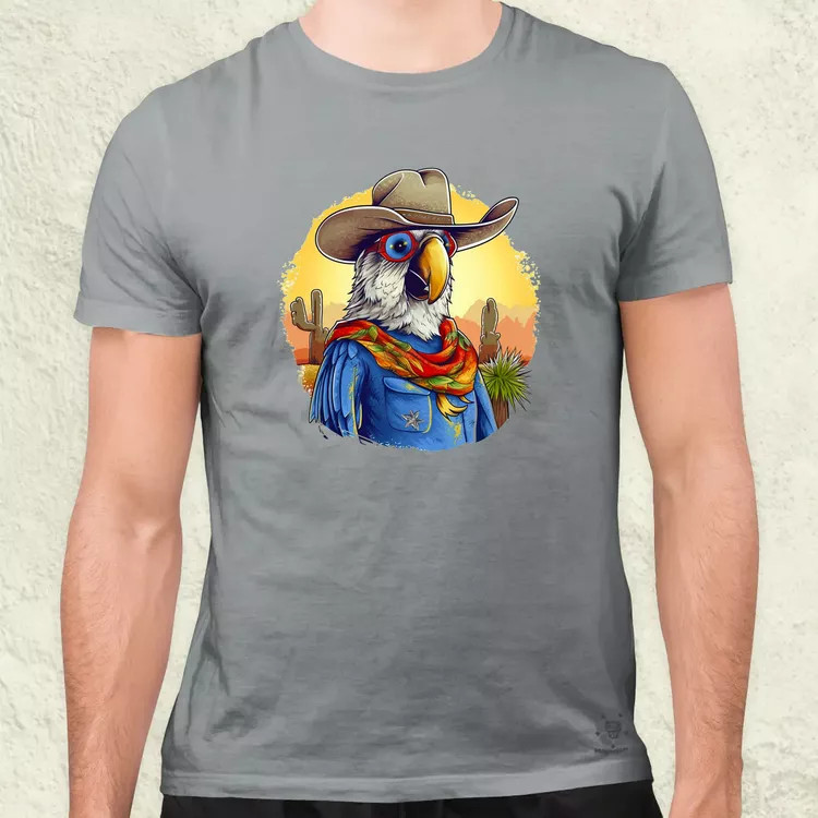 Cowboy papagáj v1 férfi póló