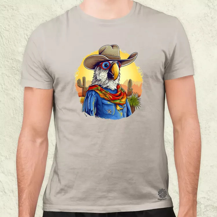 Cowboy papagáj v1 férfi póló