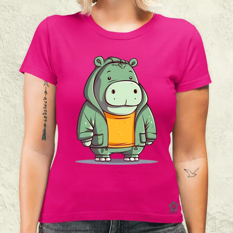 Cuki hippo v3 női póló