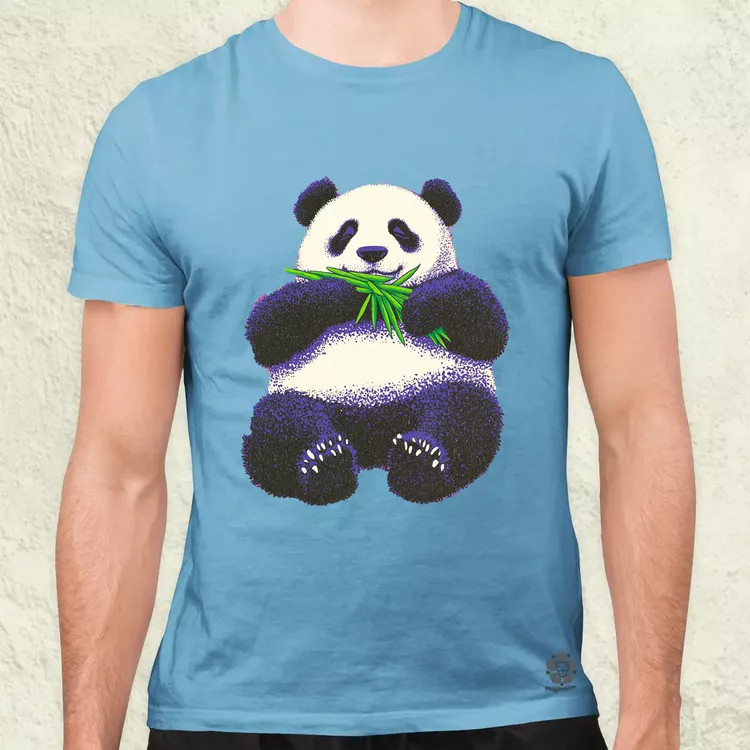 Cuki panda eszik v2 férfi póló