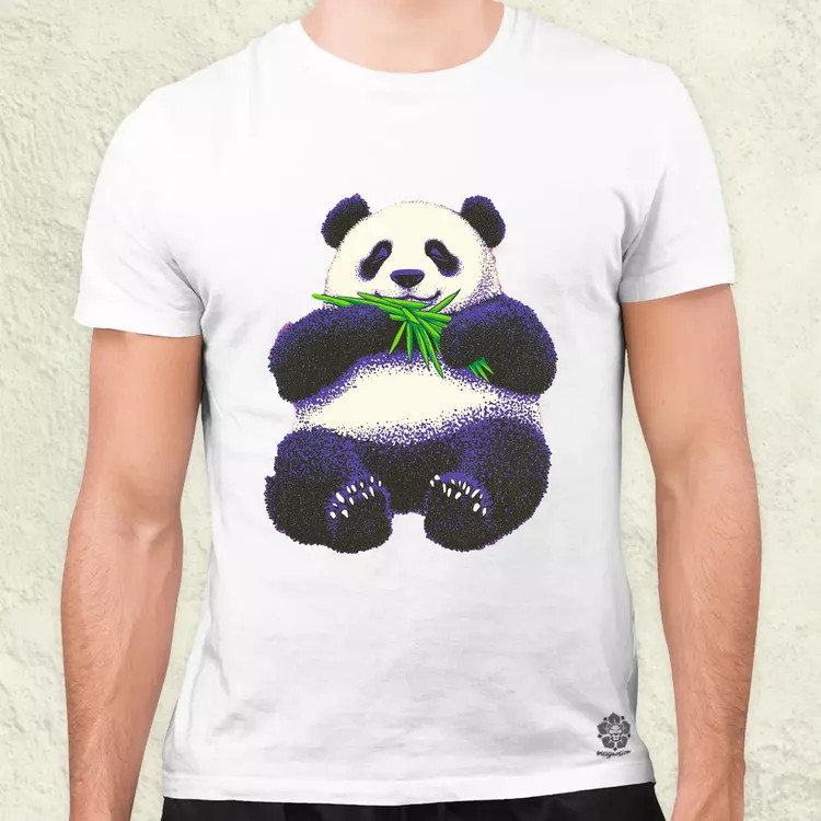 Cuki panda eszik v2 férfi póló