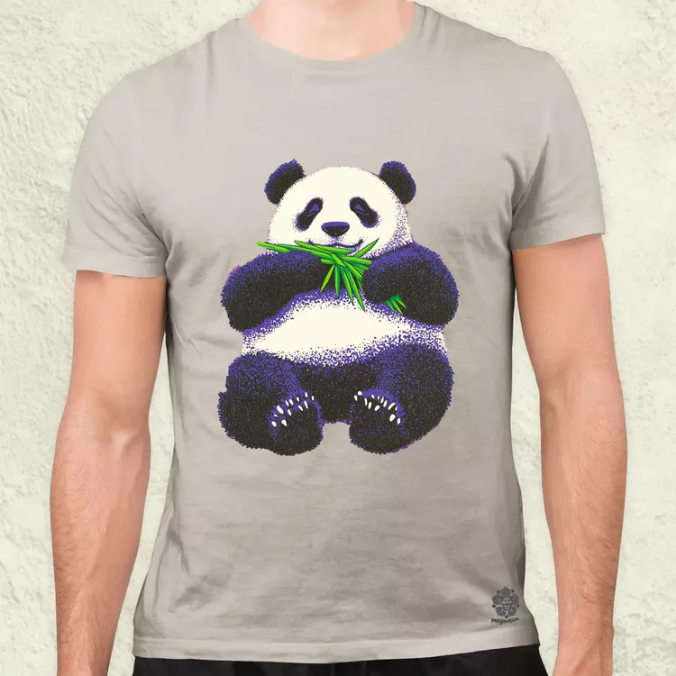 Cuki panda eszik v2 férfi póló