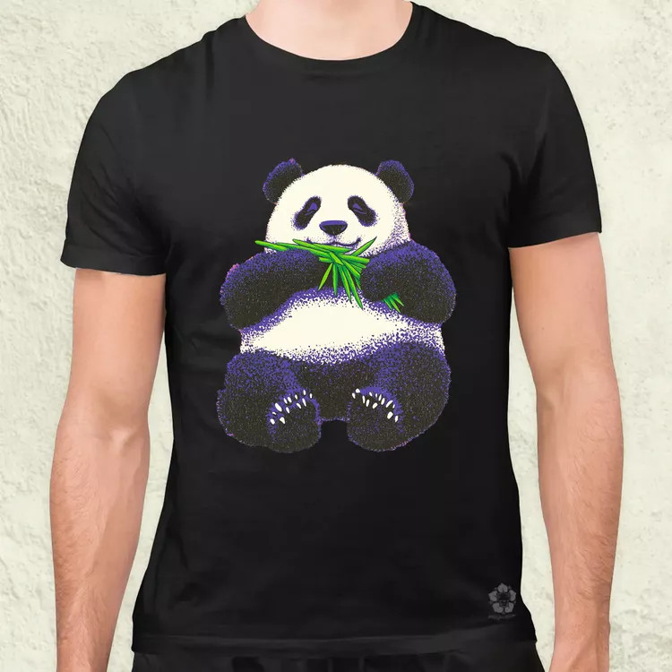 Cuki panda eszik v2 férfi póló