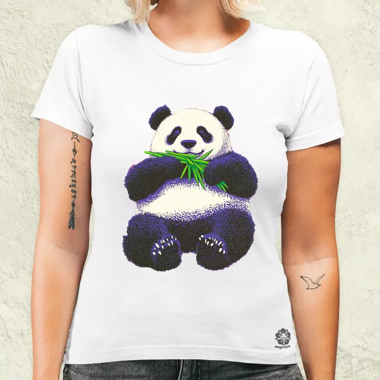 Cuki panda eszik v2 női póló