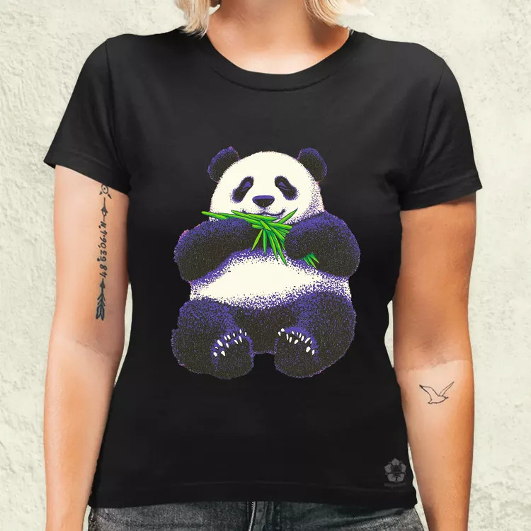 Cuki panda eszik v2 női póló