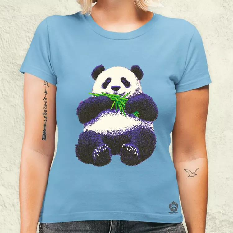 Cuki panda eszik v2 női póló