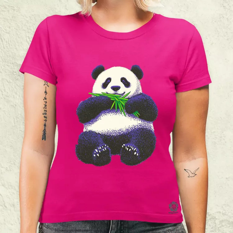 Cuki panda eszik v2 női póló