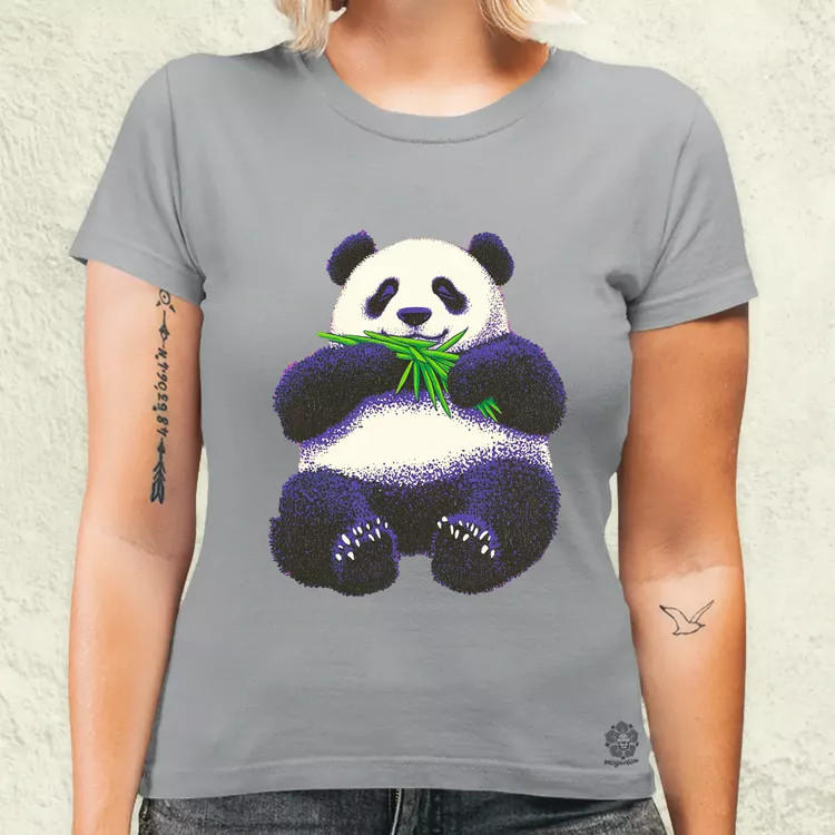 Cuki panda eszik v2 női póló